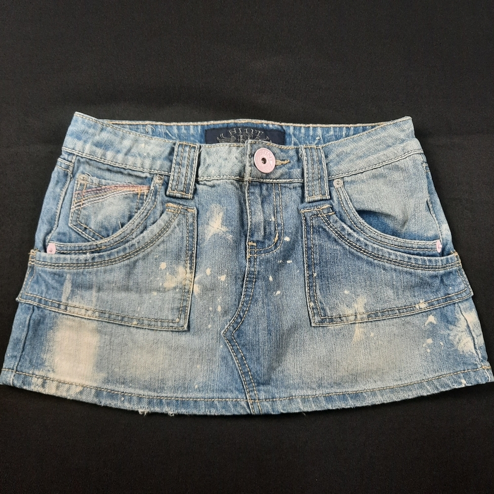 Hint micro mini denim jean skirt size 1